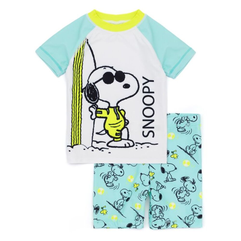 Snoopy Childrens/Kids Two Piece Swim Set / Blue/White
